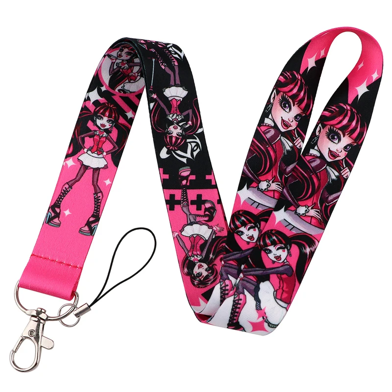 Imagem -02 - Monster High Key Lanyard Car Keychain id Card Pass Gym Mobile Phone Badge Chaveiro Titular Acessórios de Jóias Decorações para Crianças