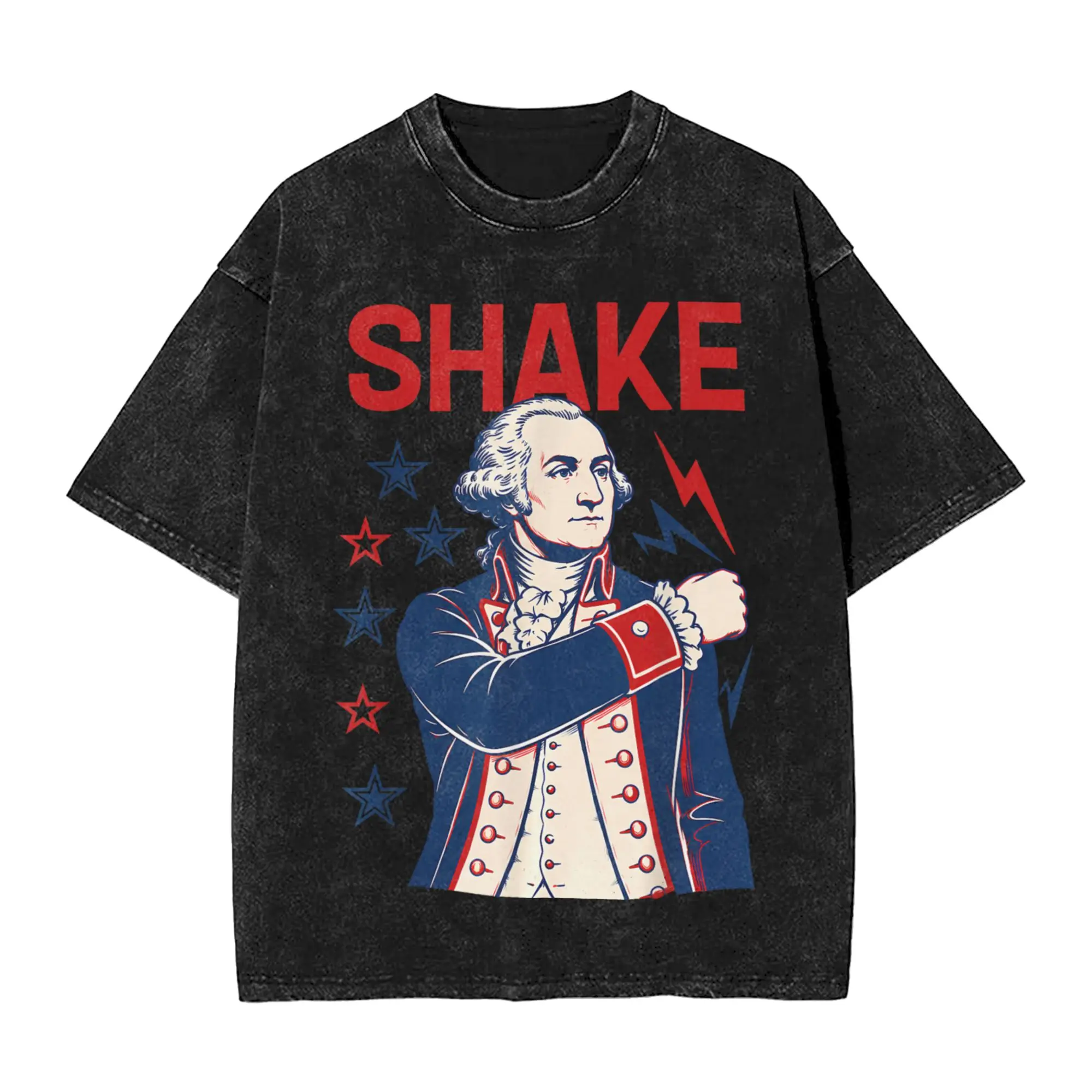 Funny Shake and Bake 4th of July T-Shirt  Harajuku T-Shirts Short Sleeve Streetwear Tops Beach Cotton O-Neck Oversized Top Tees