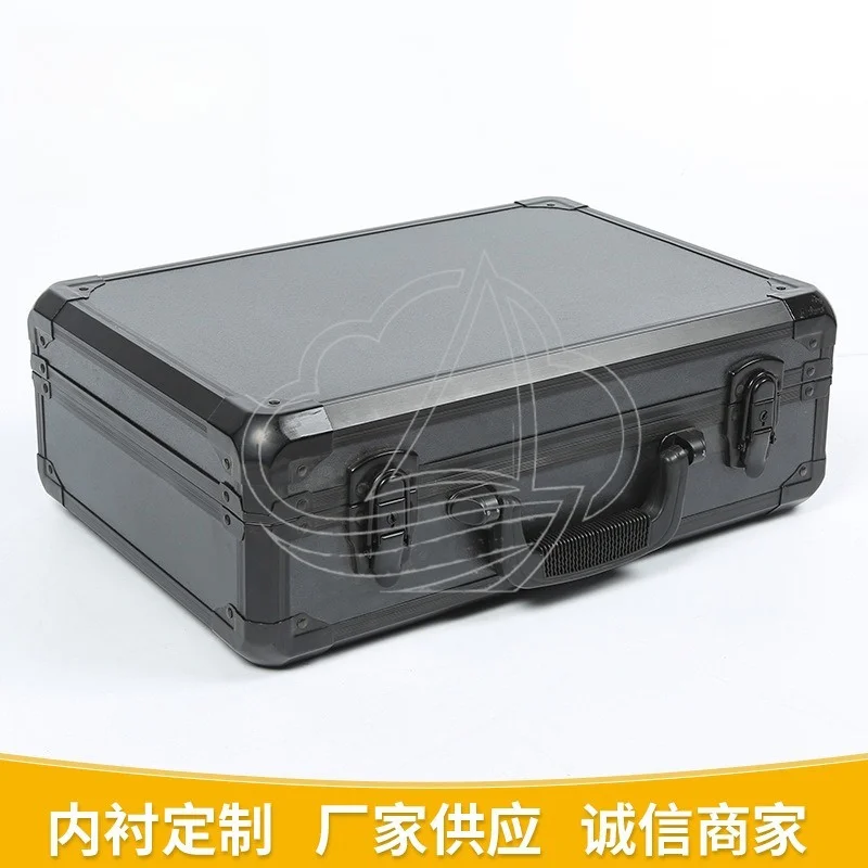 Original Black Portable Tool Box Aluminum Case Multi-Size Storage Container for Instruments Hardware Organizer Durable Wholesale