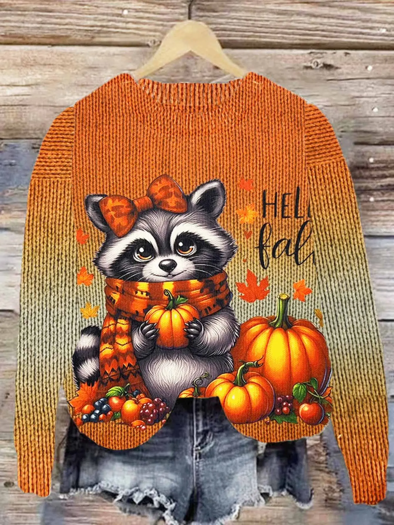 Halloween jesień i wygrana zima nowy sweter z nadrukiem 3D sweter damski z długim rękawem luźna casualowa kurtka sweter damski Y2K Cloth