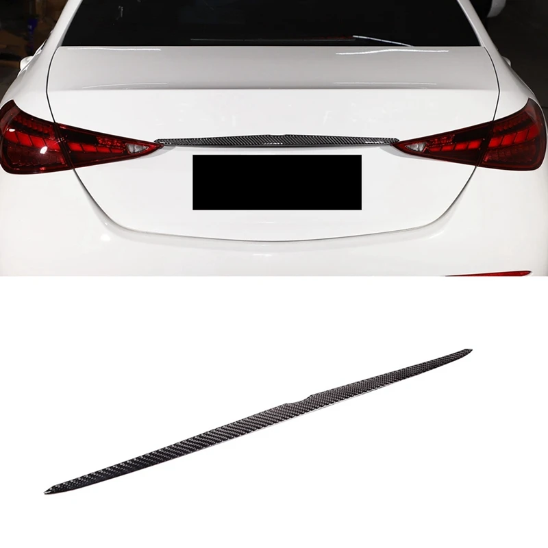 Carbon Fiber Rear Tail Badge Trim Panel Rear Tail Marker Trim Strip Accessories For Mercedes Benz C-Class W206 C200 C260 2022