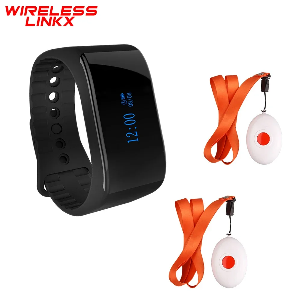 Wirelesslinkx Waterproof Wireless Call Pager Bell Hospital Nurse Medicine Emergency Old People Paging Calling Paging System