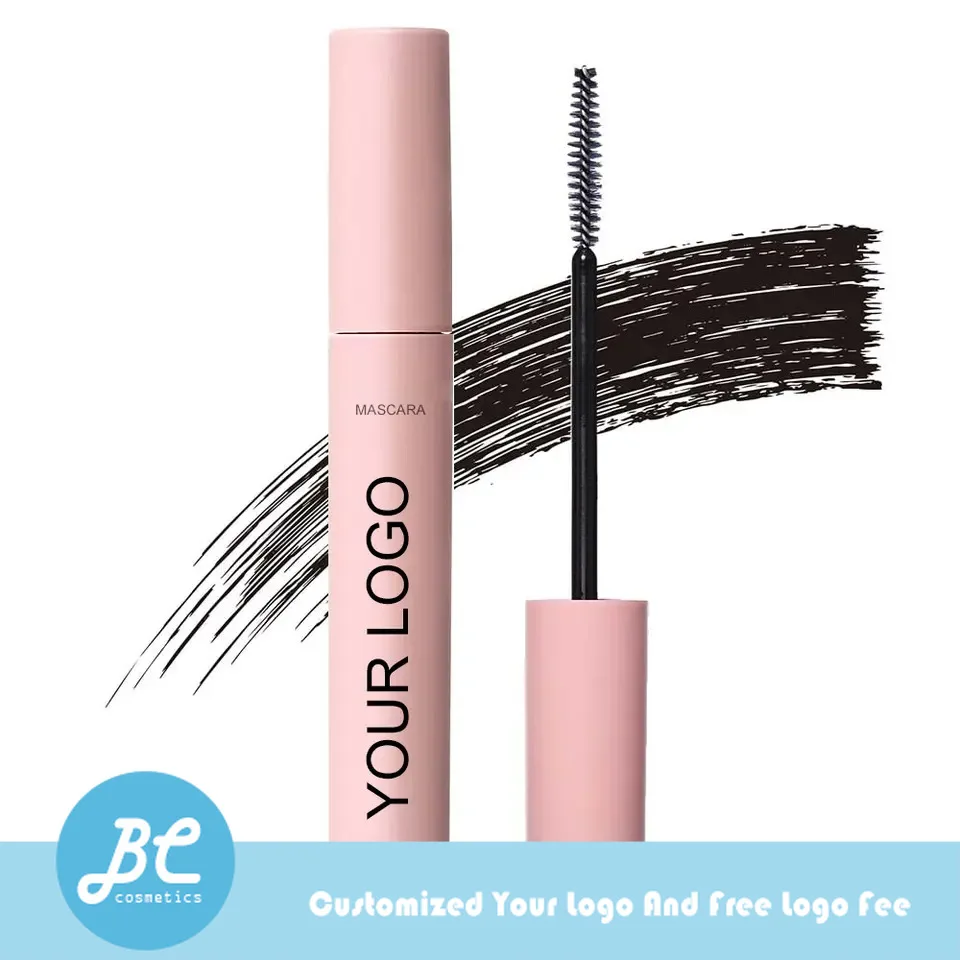 ฉลากส่วนตัวไฟเบอร์ขนตาหนายาวมาสคาร่ายาวสีดํา Lash Eyelash EXTENSION Eye Lashes แปรงแต่งหน้า