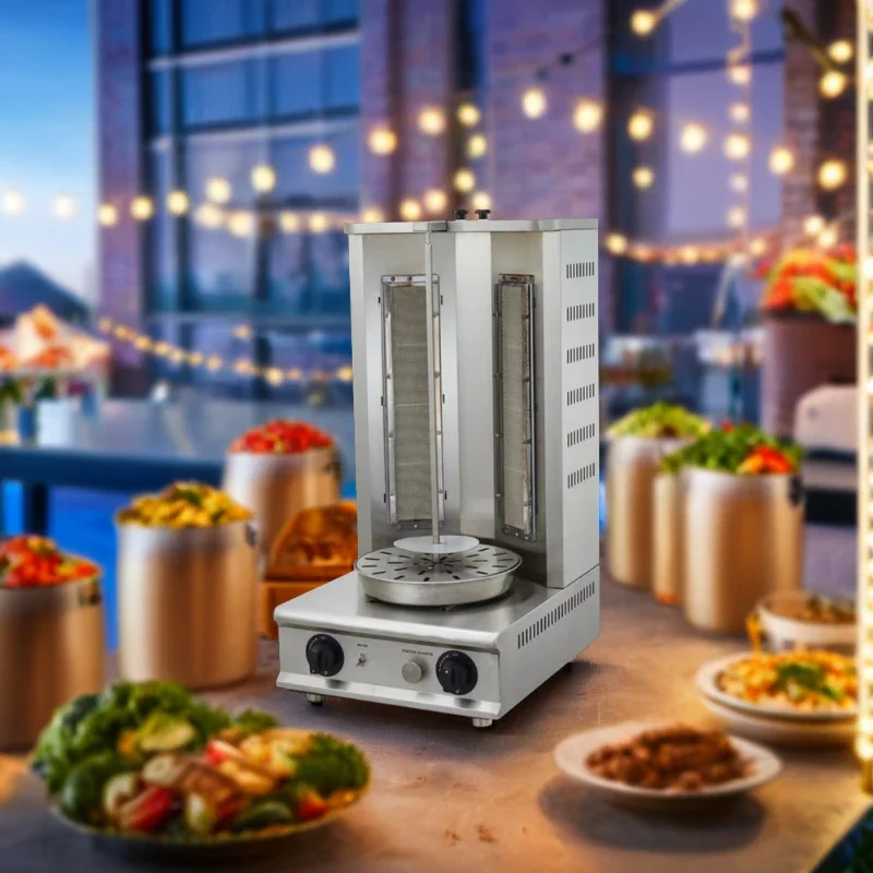 معدات المطاعم آلة صنع اللحوم الشاورما شواء الدجاج آلة كباب كبيرة