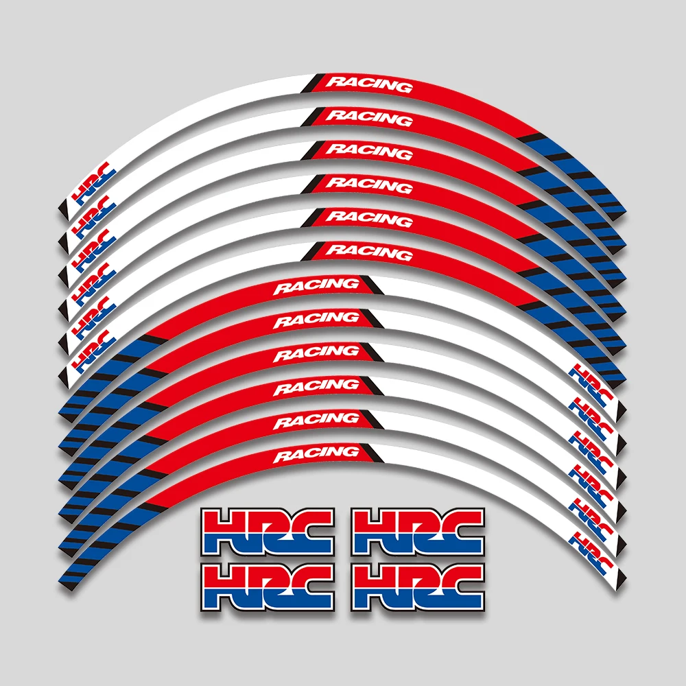 17inch Wheels Hub Stickers Motorcycle Accessories Reflective Decals Stripes For Honda HRC REPSOL CBR 250RR 400RR 600RR 1000RR