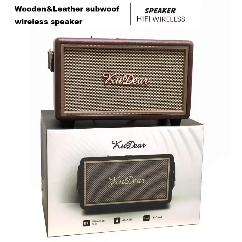 80 Вт супер бас сабвуфер уличная вечеринка коробка бумбокс натуральная кожа HIFI Caixa De Som Bluetooth колонки портативный домашний кинотеатр TF