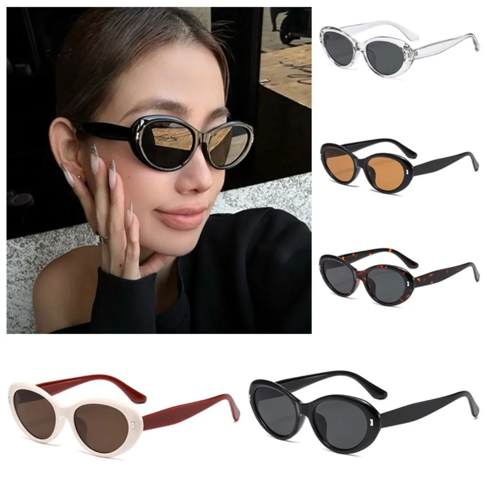 

Trendy Elliptic Frame Women Sunglasses UV400 Anti-Reflective Black Shades UV Protection Streetwear Eyewear Beach