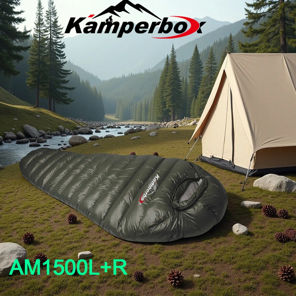 Kamperbox Zimowy śpiwór puchowy Zimowy sprzęt kempingowy