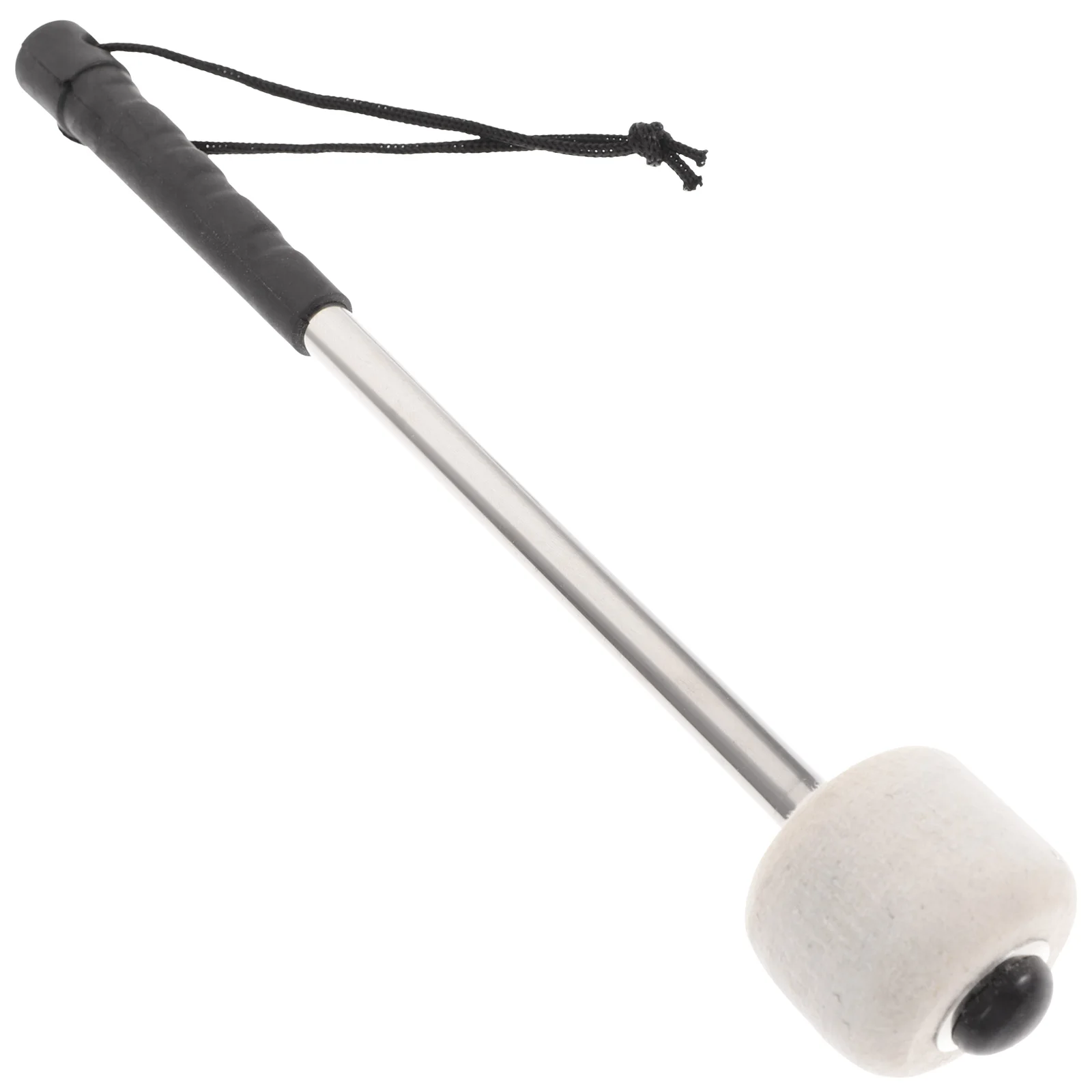 

Felt Head Drum Stick Wool Bass Stainless Steel Percussion Music Instrument Accessory Durable Traditional Sound Replacement Gift