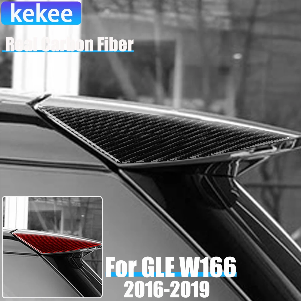 

Real Carbon Fiber Car Accessories Rear Spoiler Decorative Trim Cover Soft Sticker For Mercedes-Benz W166 GLE 2016 2017 2018 2019