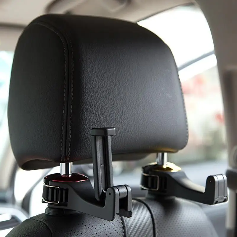 2-in-1 Car Headrest Phone Holder Hidden Rear Seat Lock Hook Perfect for Long Road Trip Back Seat Phone Watching