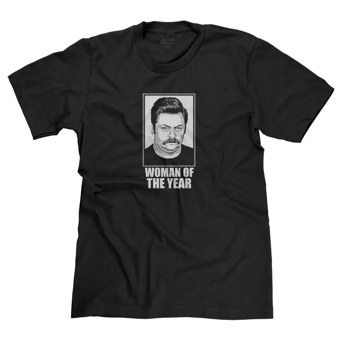 Ron Swanson Woman of the Year Parks and Recreation Nick Offerman Funny Parody T shirt