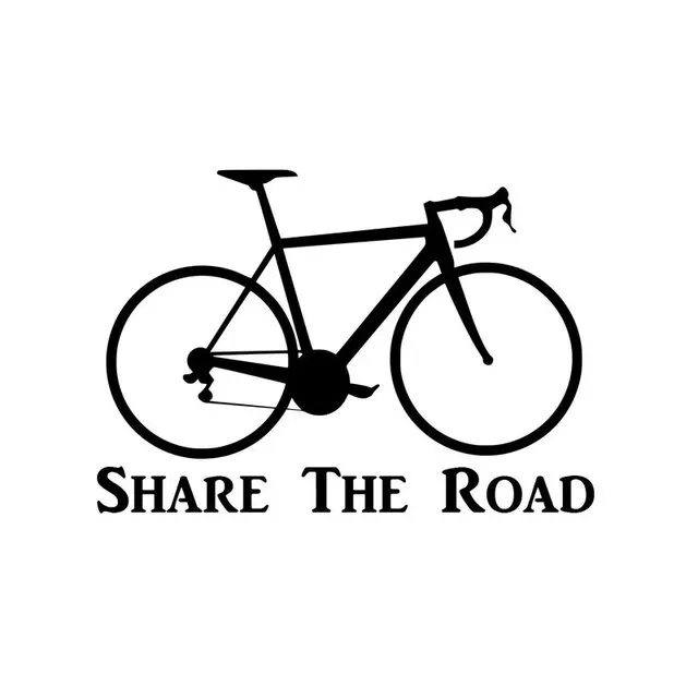 

17.8CM*12.2CM Bicycle Sticker Life On 2 Wheels Bike Share The Road Car Styling Funny Car Sticker Decoration