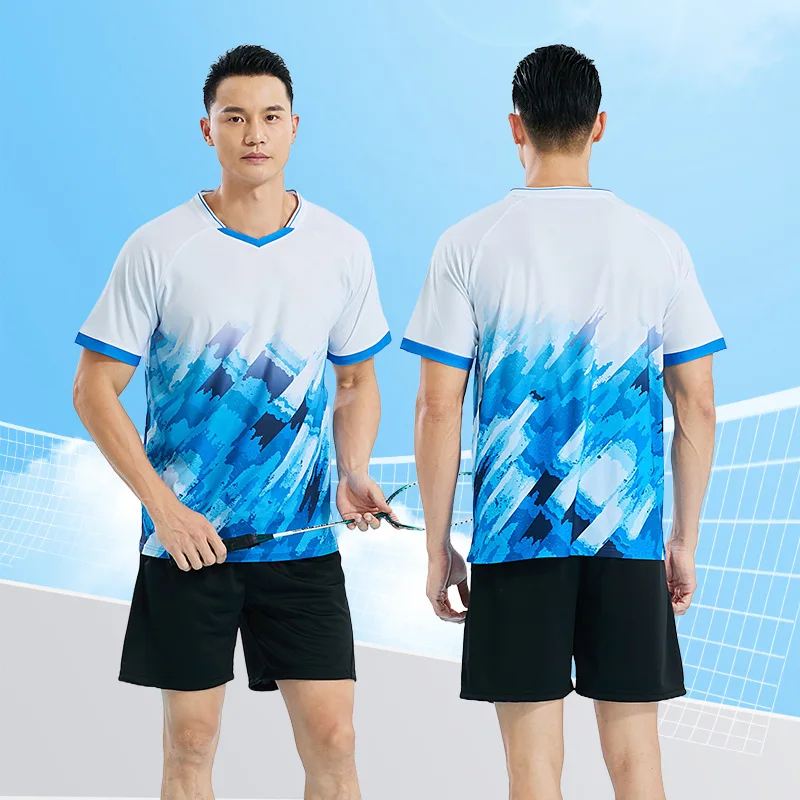Men's Quick - Dry Sports Outfit Set for Badminton, Table Tennis, Volleyball Training and Team Activities