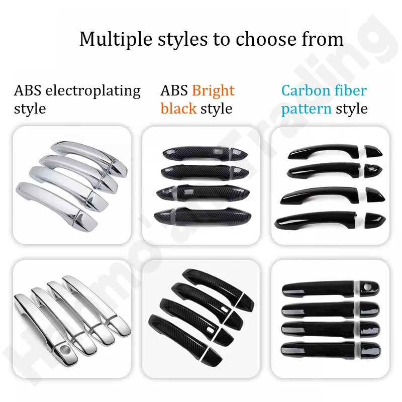 for Citroen Berlingo 2018-2022 Electroplating handle anti scratch sticker/door handle decorative sticker/appearance accessories