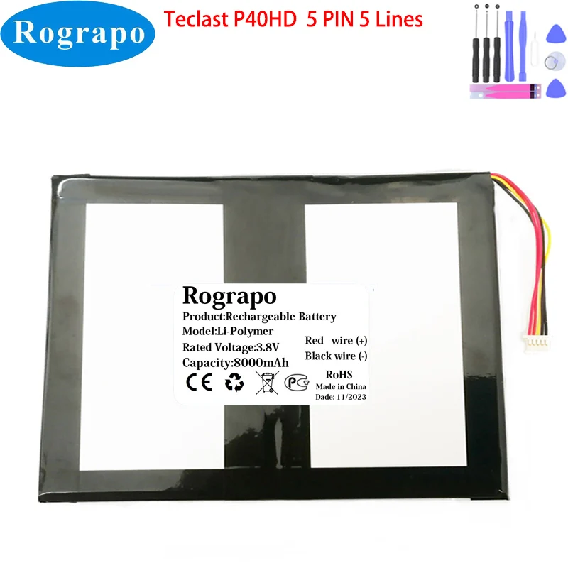 New 3.8V 8000mAh Teclast P40 HD P40HD PC Tablet Battery