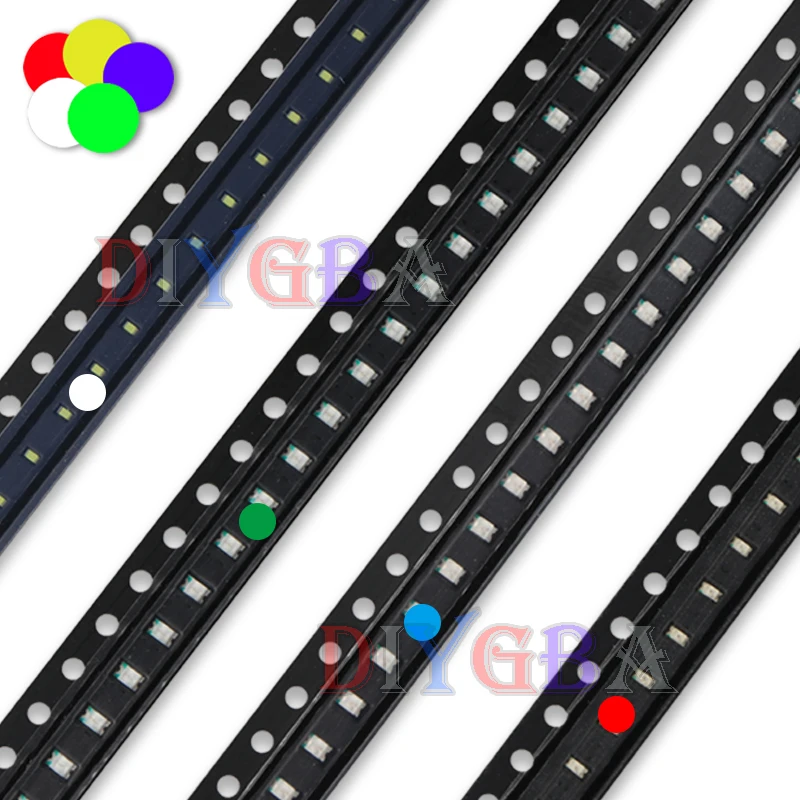 1Reel 4000PCS 3000PCS 2000PCS 0402 0603 0805 1206 1210 SMD LED Diodes Light Yellow Red Green Blue White