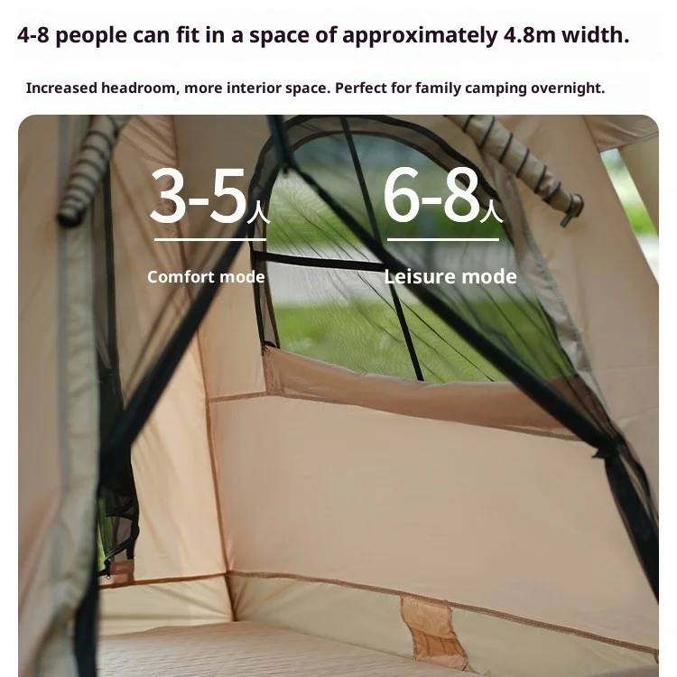 Direct Sales Fully Automatic Family Tent Thickened Rainproof Oxford Portable Outdoor Inflatable Camping Tentcustom