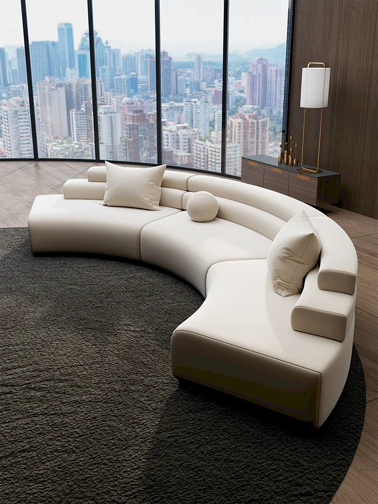 Curved special-shaped sofa light luxury simple Internet celebrity designer hotel lobby beauty salon office rest area reception