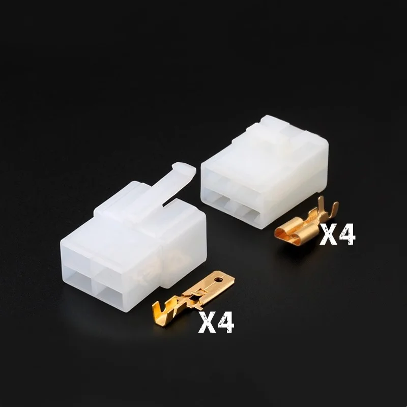 1-20SET DJ70413A-6.3-21 auto Waterproof connector 4 pin automotive Plug famale male socket Includes terminal seal