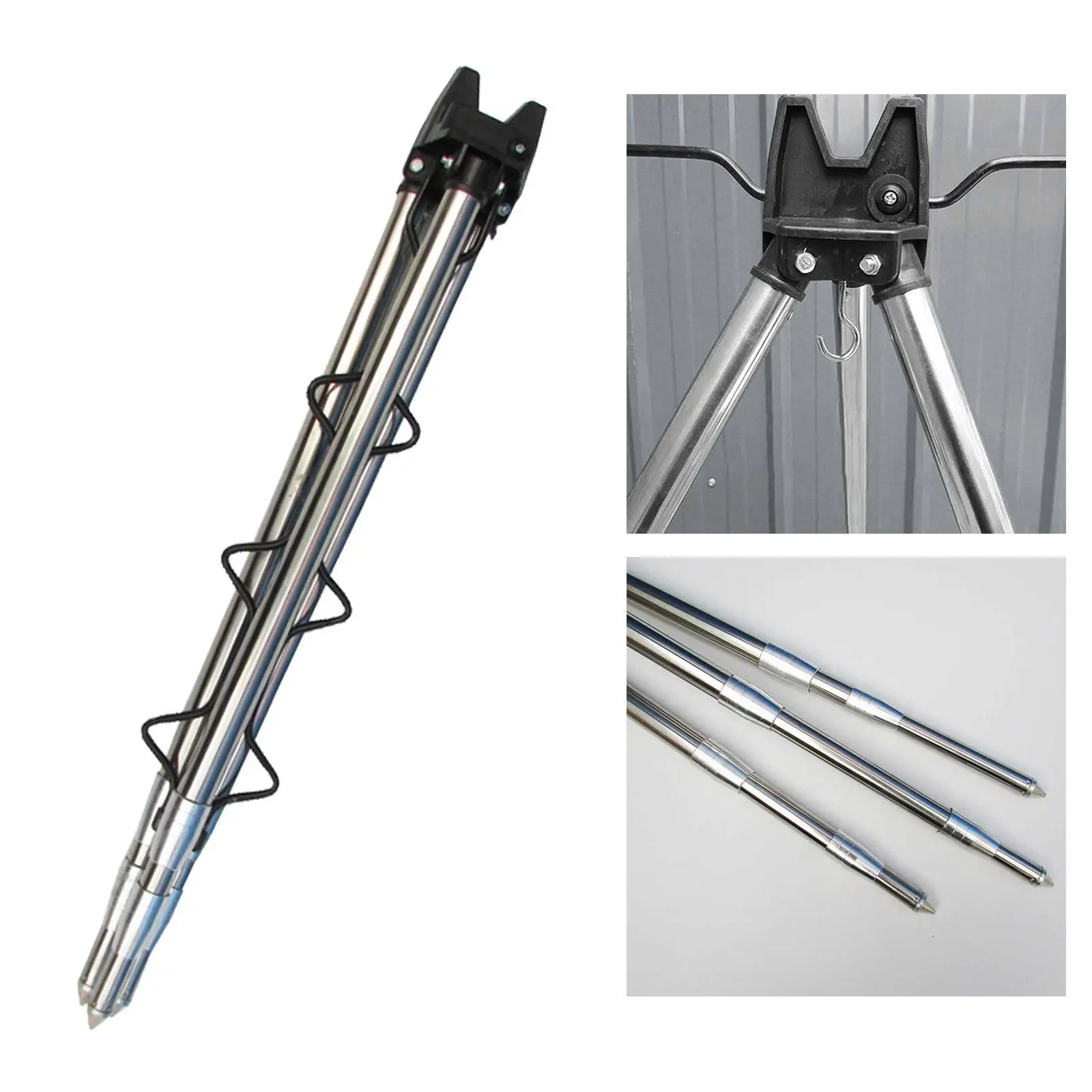 

Fishing Rod Holder for Hard Ground Adjustable Anti-slip Folding Pole Stand Support Rack for Lakes Beach Streams Outdoor Rivers