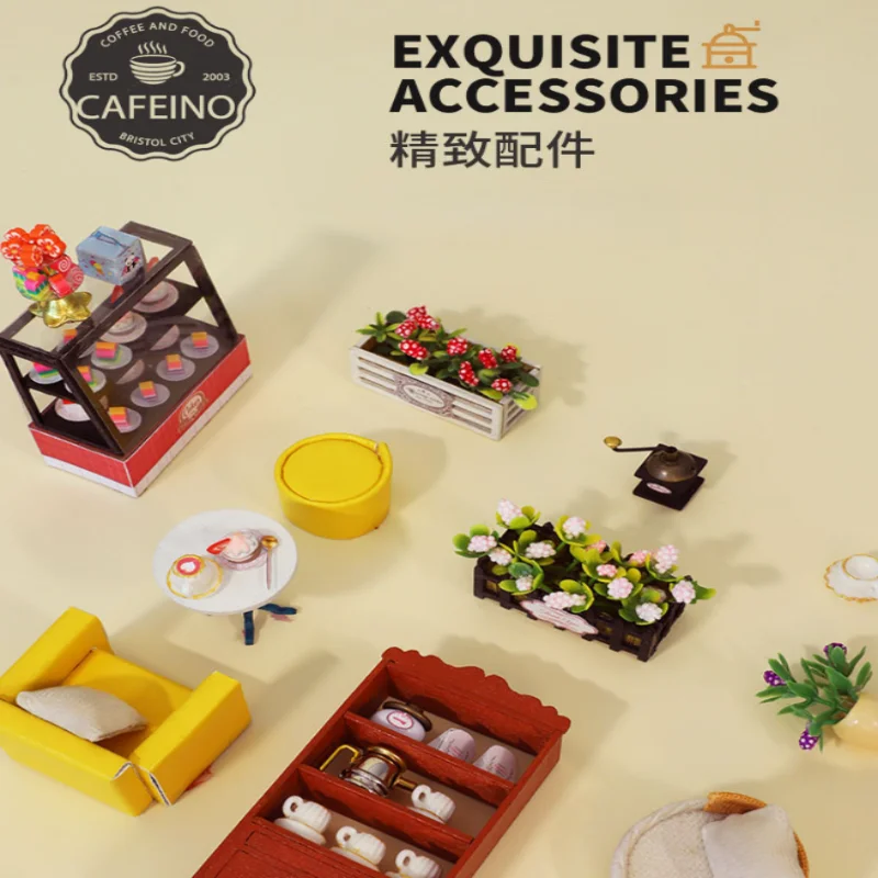 كوخ قراءة زهور من OUZEY، زاوية كتاب خشبية ثلاثية الأبعاد، هدية دراسة إبداعية للمراهقين #5