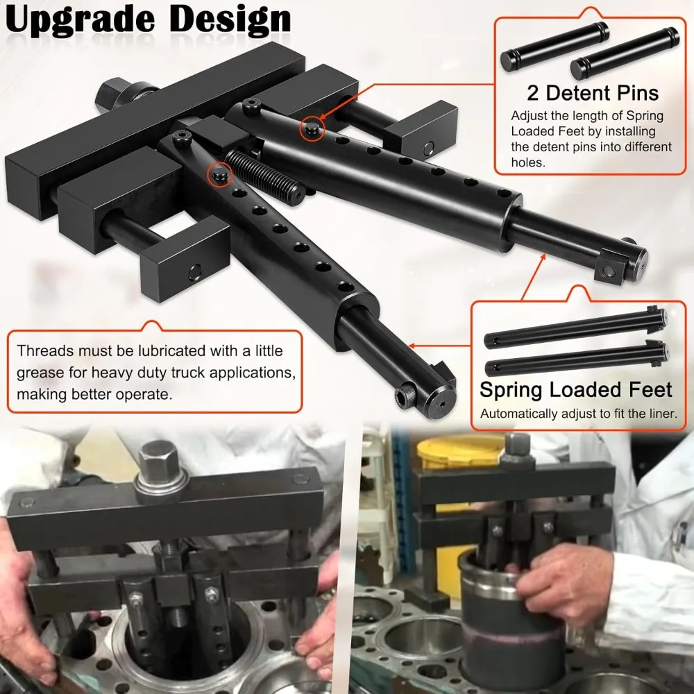 الأفضل - مجموعة مجتذب بطانة الأسطوانة العالمية تناسب كاتربيلر ماك كومينز كات، تعمل على ديزل عالي التحمل #4