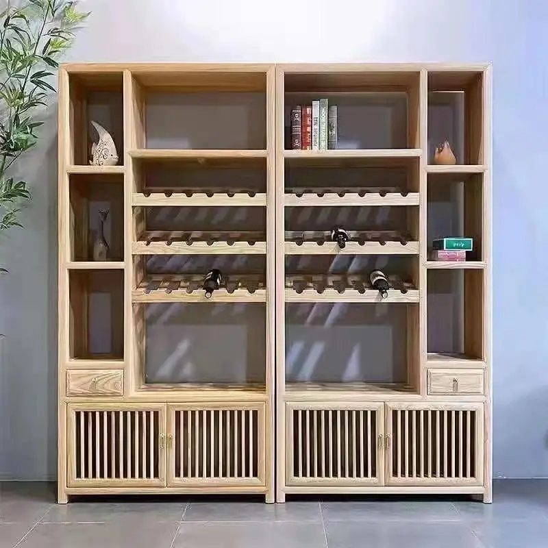 النمط الصيني، الأثاث، خشب الرماد، رف النبيذ، الخشب الصلب، الجوز، النبيذ الأحمر، علبة العرض