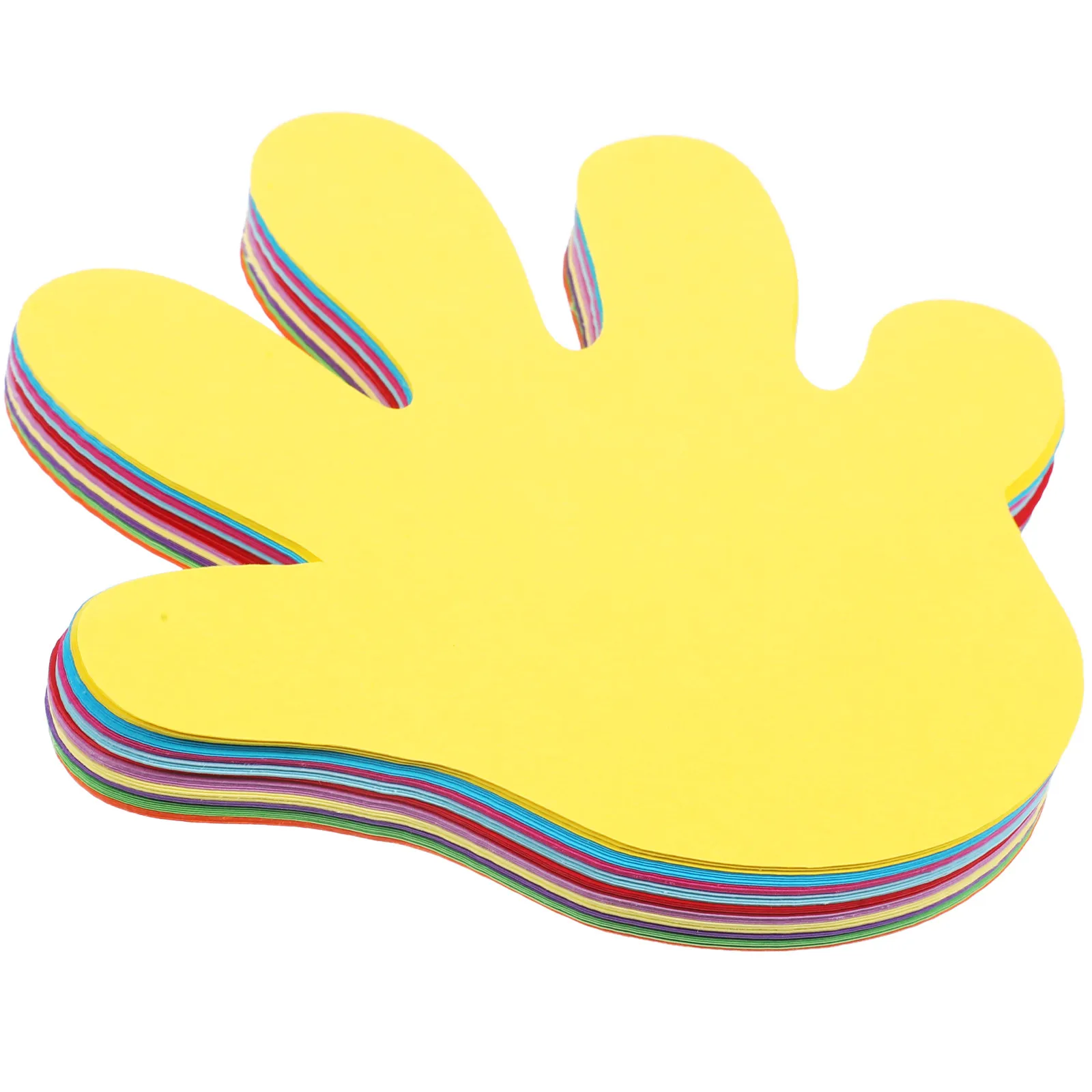 

50 шт. вырезок из цветного картона в форме ладони, милые мультяшные бумажные украшения для стен класса, DIY, скрапбукинга, досок объявлений, комнаты