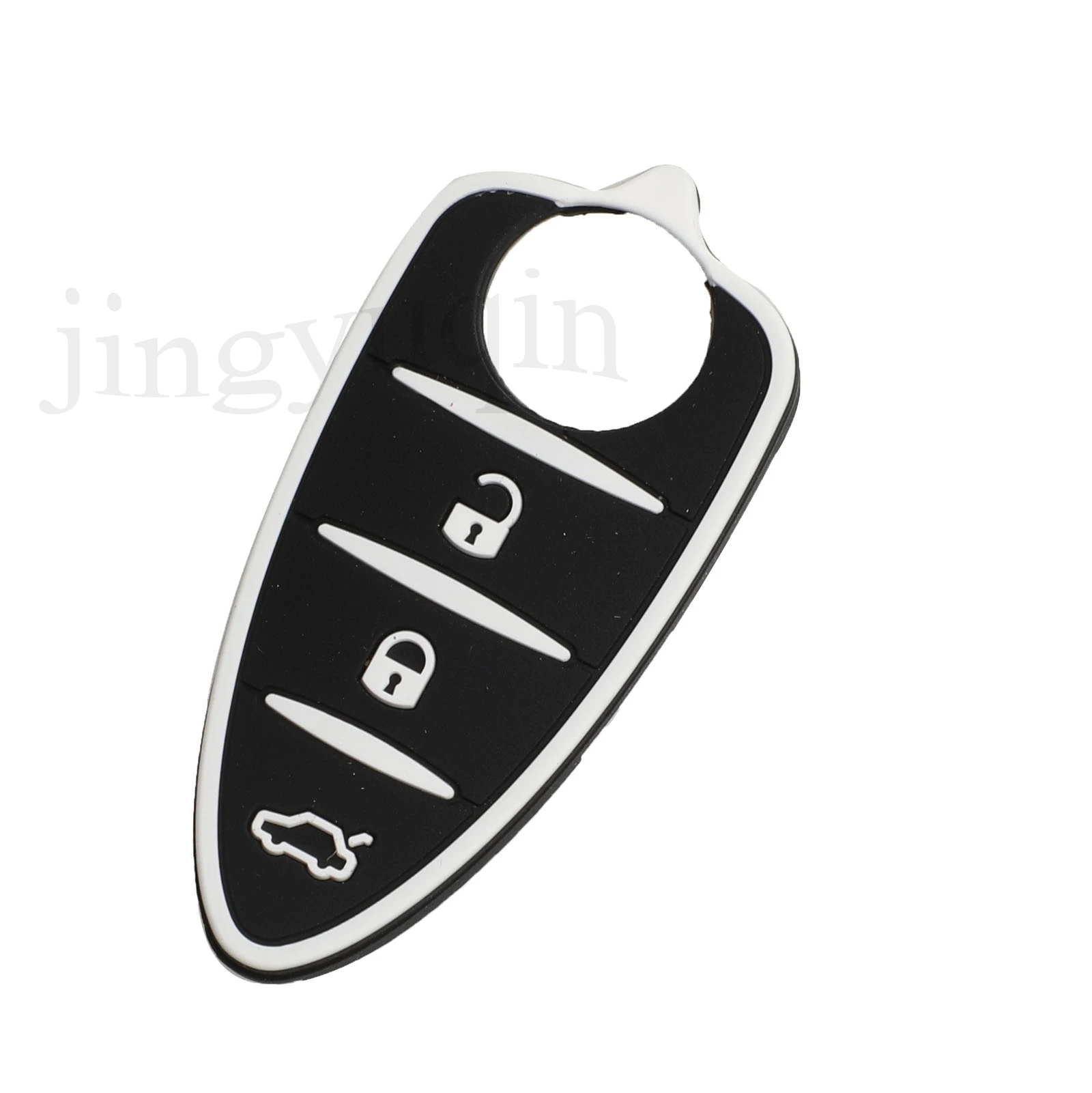 Jingyuqin Car Key Button Pad per Alfa Mito Giulietta GT 4C accessori 3 pulsanti telecomando Shell Fob Cover Case Pad sostituzione