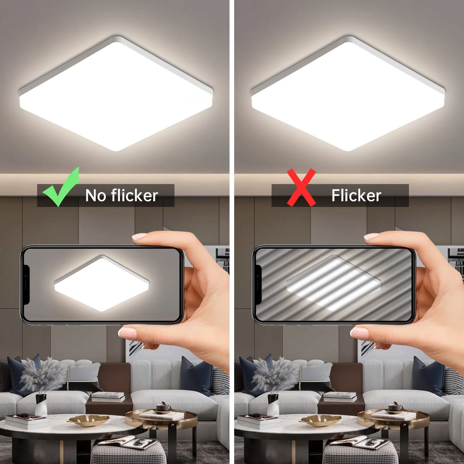 Square LED Ceiling Light Room Lustre Panel Chandelier Modern Lamps for Bedroom Living Room Kitchen Home Decor Lighting Ceiling