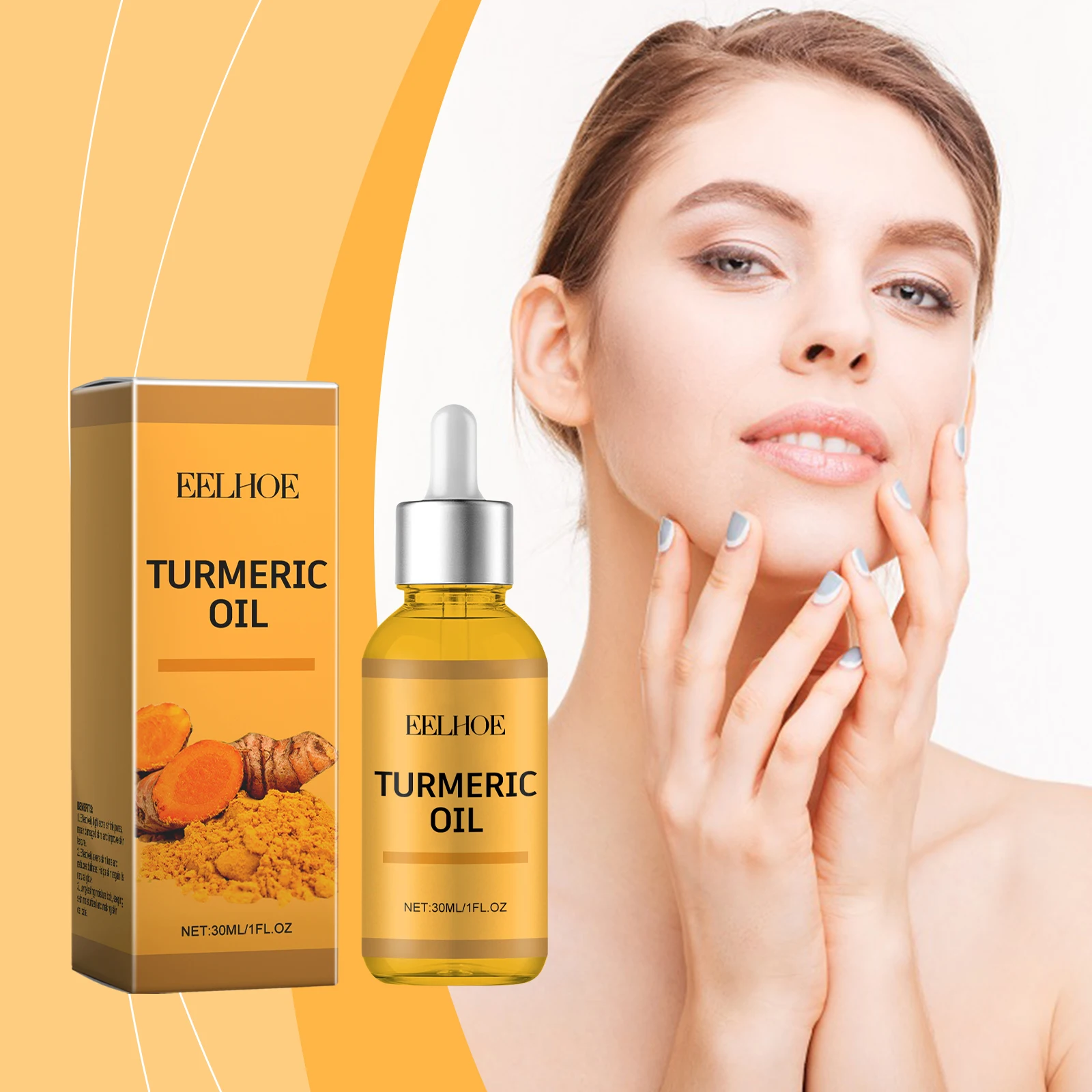 Turmeric Oil Lightening Face Brightening Skin Repair Smooth Deep Moisturizing Skin Care Nicotinamide Kojic Acid Facial Oil 30ml