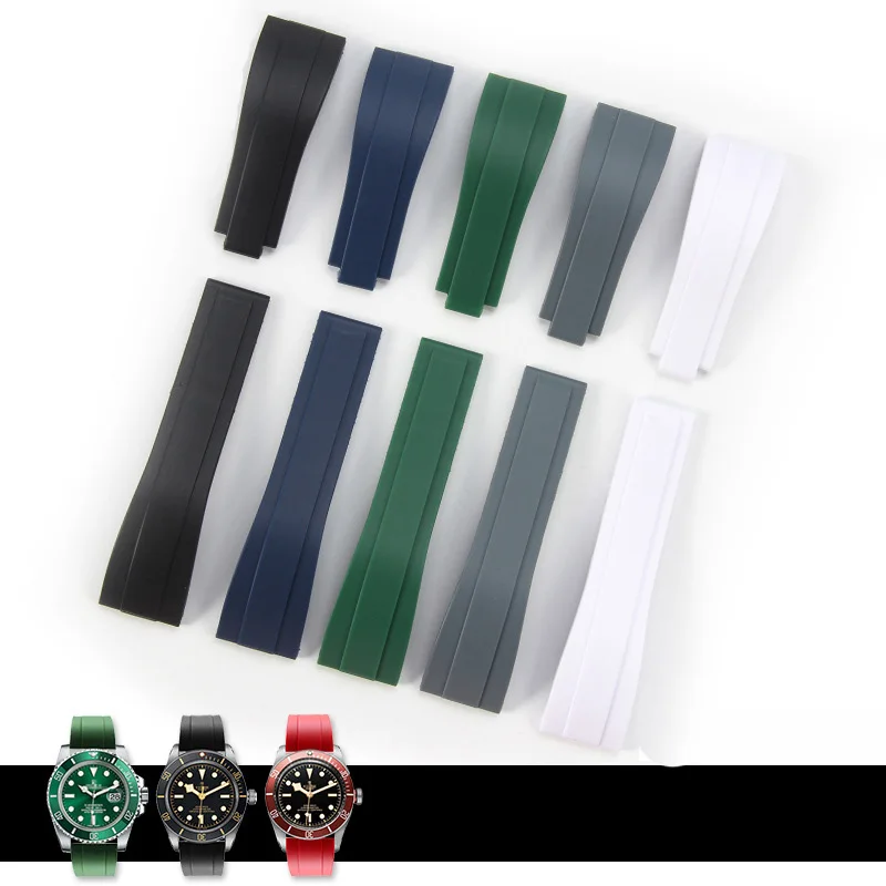 

20mm High Quality Silicone Rubber Watch Band for Water Ghost Submariner Watch Strap Daytona GMT OYSTERFLEX Bracelet Waterproof