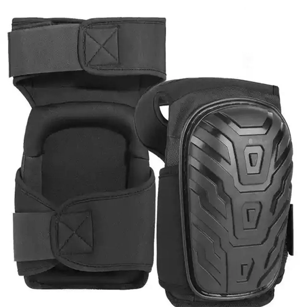 Knee Pads for Work with Improved Adjustable Thigh and Shin Double Straps, Heavy Duty Shell, Soft Foam Padding and Gel Cushion