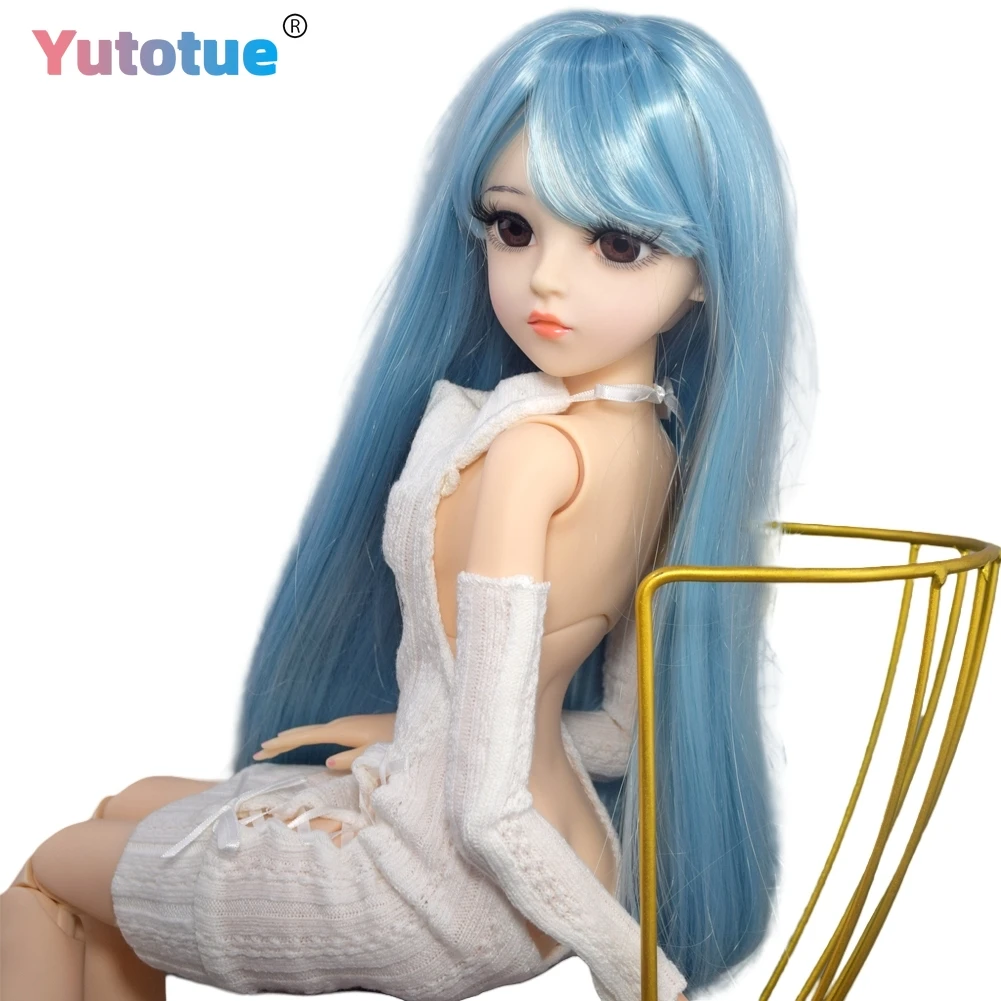 

YUTOTUE 1/3 BJD Doll Toy 24 inch Female Doll with Face Makeup Sweater Dress Shoes Long Straight Wigs