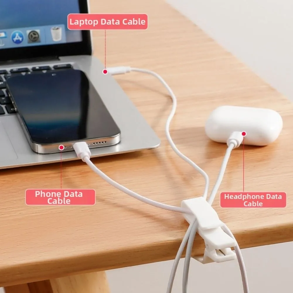 3Pcs New Reusable Cable Management Clips Multi-Purpose Durable Wire Holder Organizer Mini Cord Fixed Clips