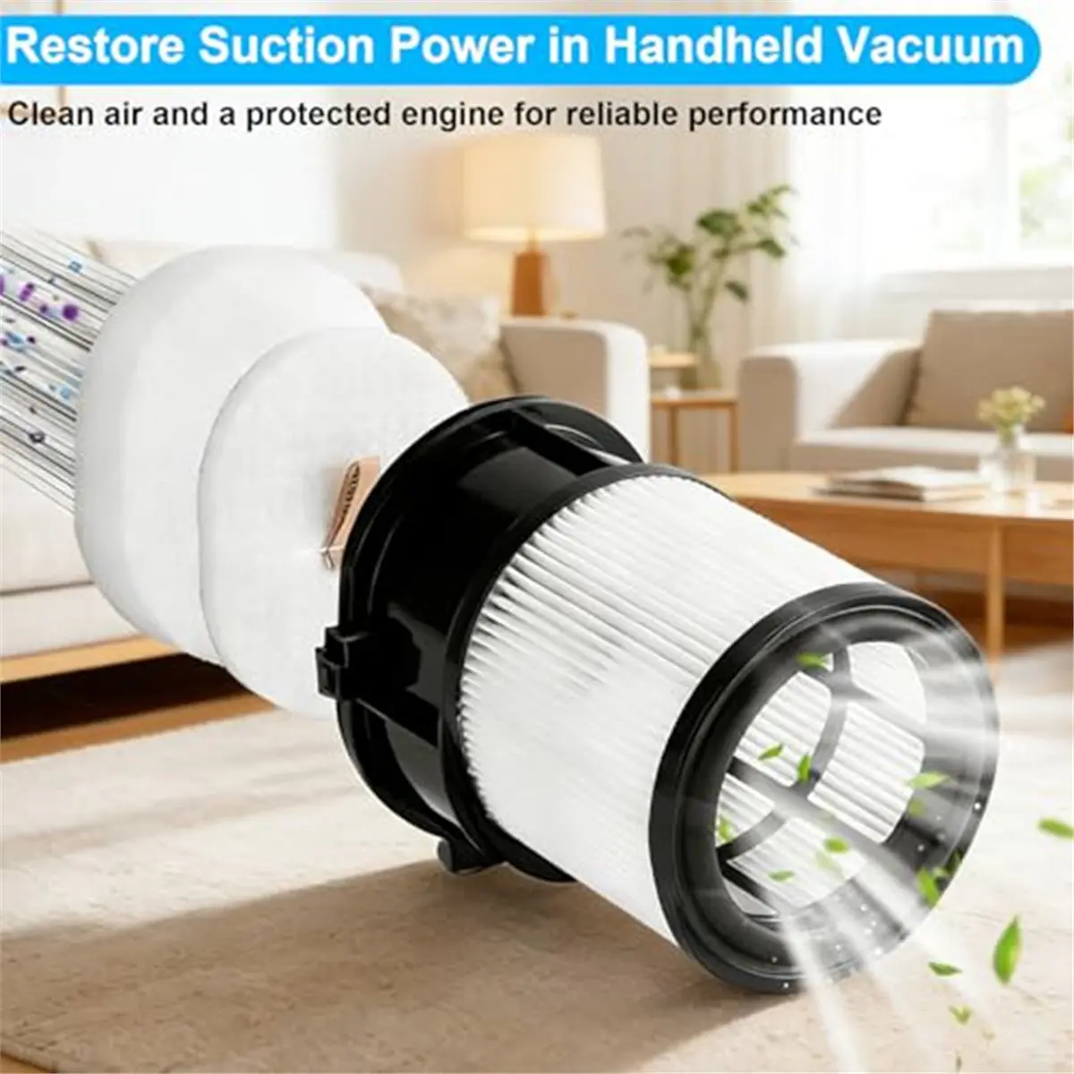PHONE&GEAR Replacement Filtes and Roller Brush for IP3251 IP3253 PowerDetect Clean & Empty Cordless Vacuum Cleaner