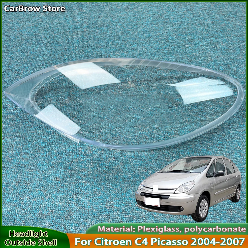 

For Citoen C4 Picasso 2004-2007 Front Headlight Housing Front Car Light Assembly Headlamp Transparent Lens Lamp Bulb Cover