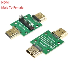 1pcs HDMI Male and Female Test Board MINI Connector with Board PCB 2.54mm pitch 19/20pin DP HD A Female To Male Adapter Board