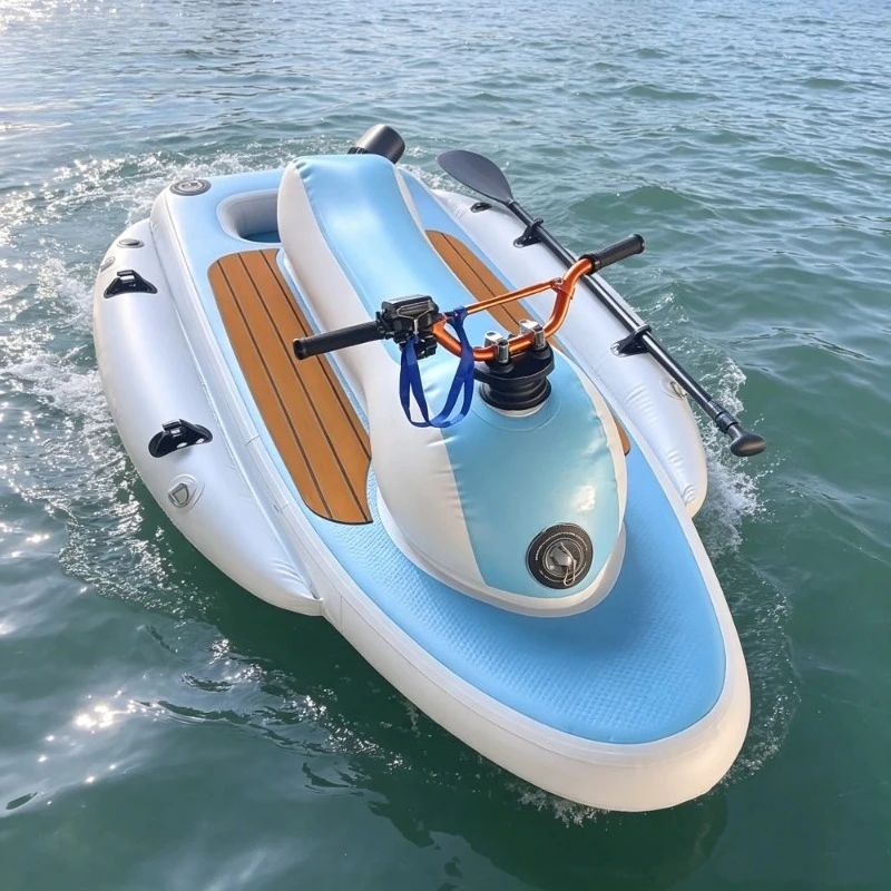 Outdoor leisure inflatable water bike electric motorboat suitable for beach resort entertainment projects