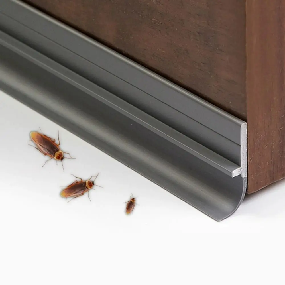 

Cuttable Self-Adhesive Door Bottom Seal Solid Color Soundproof Waterproof Seal Strip Weatherstrip Plastic Storm Plug Door Window