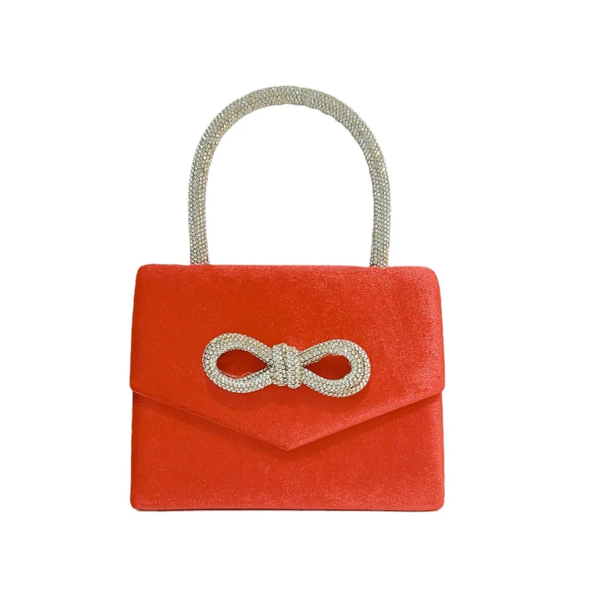 

Festive Velvet Diamond Handbag, Ideal For Christmas And Wedding Celebrations Crossbody Bag Adds A Luxurious Touch Dinner Events
