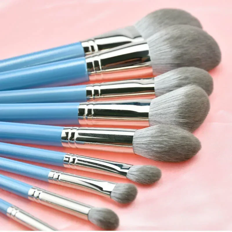 13pcs Makeup Brush Set The Series High Quality Synthetic Hair Blue Brushes Powder Blush Foundation Eyeshadow Beauty Tools