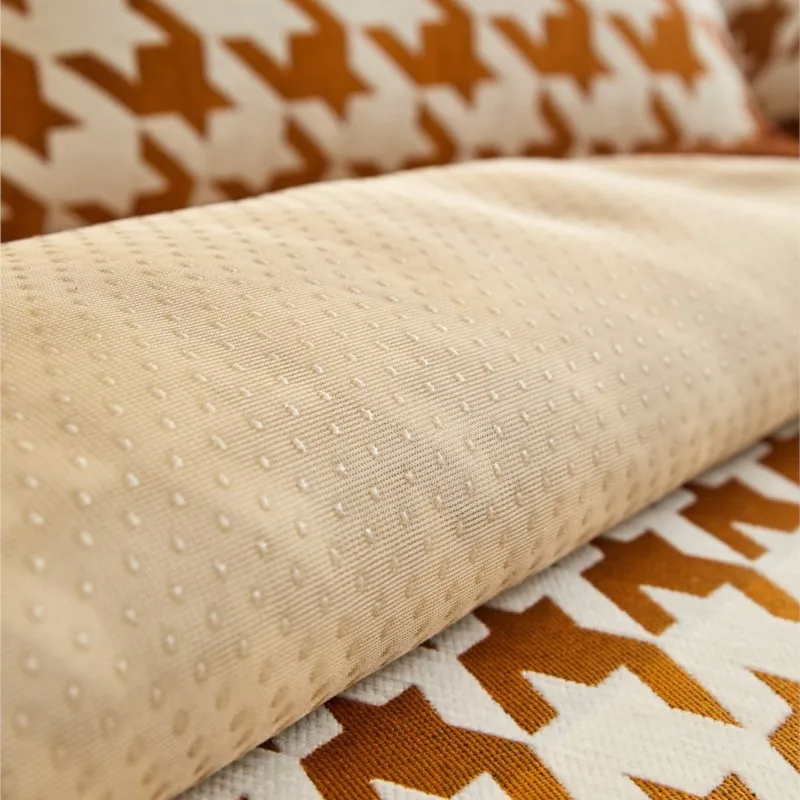 2025 جديد الشنيل كل موسم أريكة houndstooth و العالمي أريكة حصيرة وسادة مسند الذراع غرفة المعيشة الأريكة الغلاف أريكة كيس وسادة شوبافكارفير