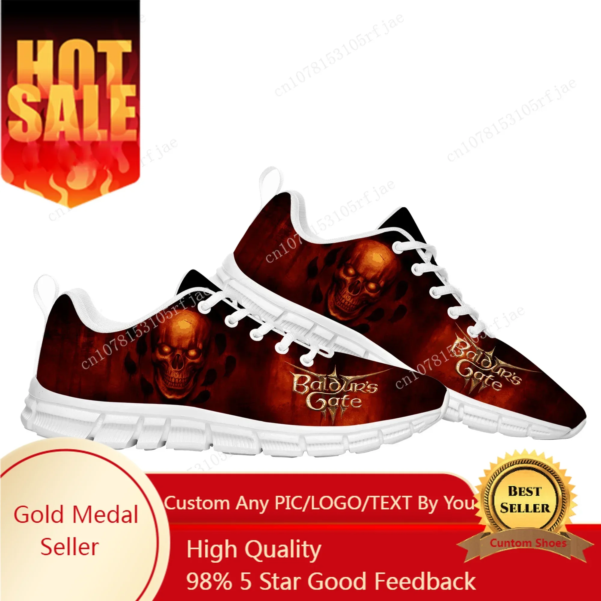 Baldur's Gate Sports Custom Shoes Cartoon Game Mens Womens  Sneaker Tailor Made Couple Built Shoes
