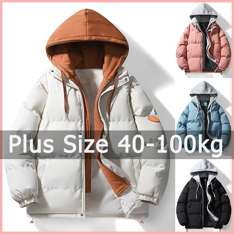 Plus Size Women Hooded Coat 100kg 3XL 4XL 5XL Thick Warm Cotton Jacket Plus Size Women Clothing Roupas Femininas Casacos 여성용 외투