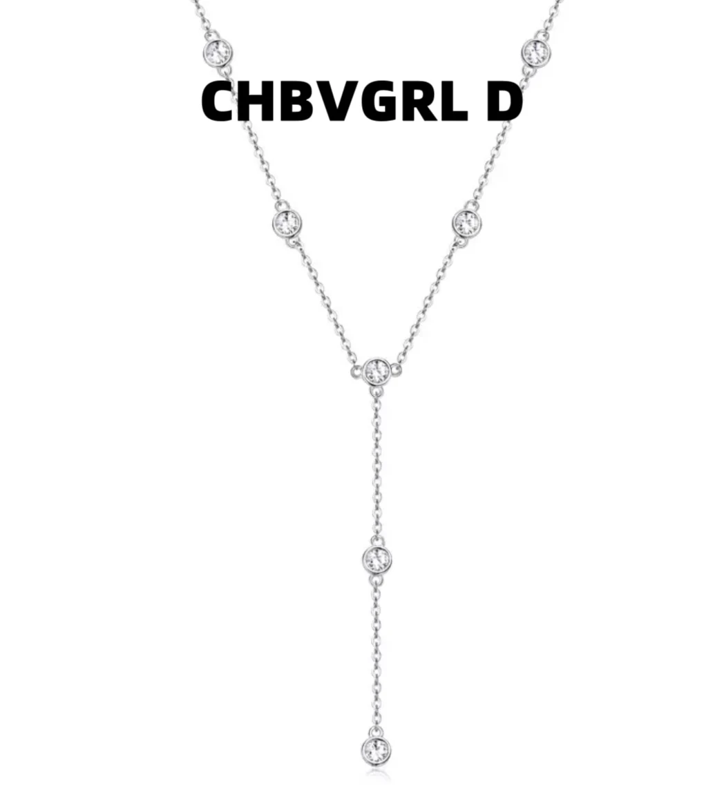 

[Elegant] New fashion high-end Moissanite necklace for women, luxurious design, fashion blogger, S925 sterling silver pendant