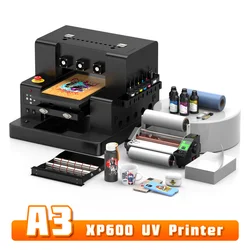 A3 UV Flatbed Printer XP600 UV DTF Printer UV Sticker Printing Machine for Metal Wood Phonecase A3 XP600 UV DTF Printing Machine