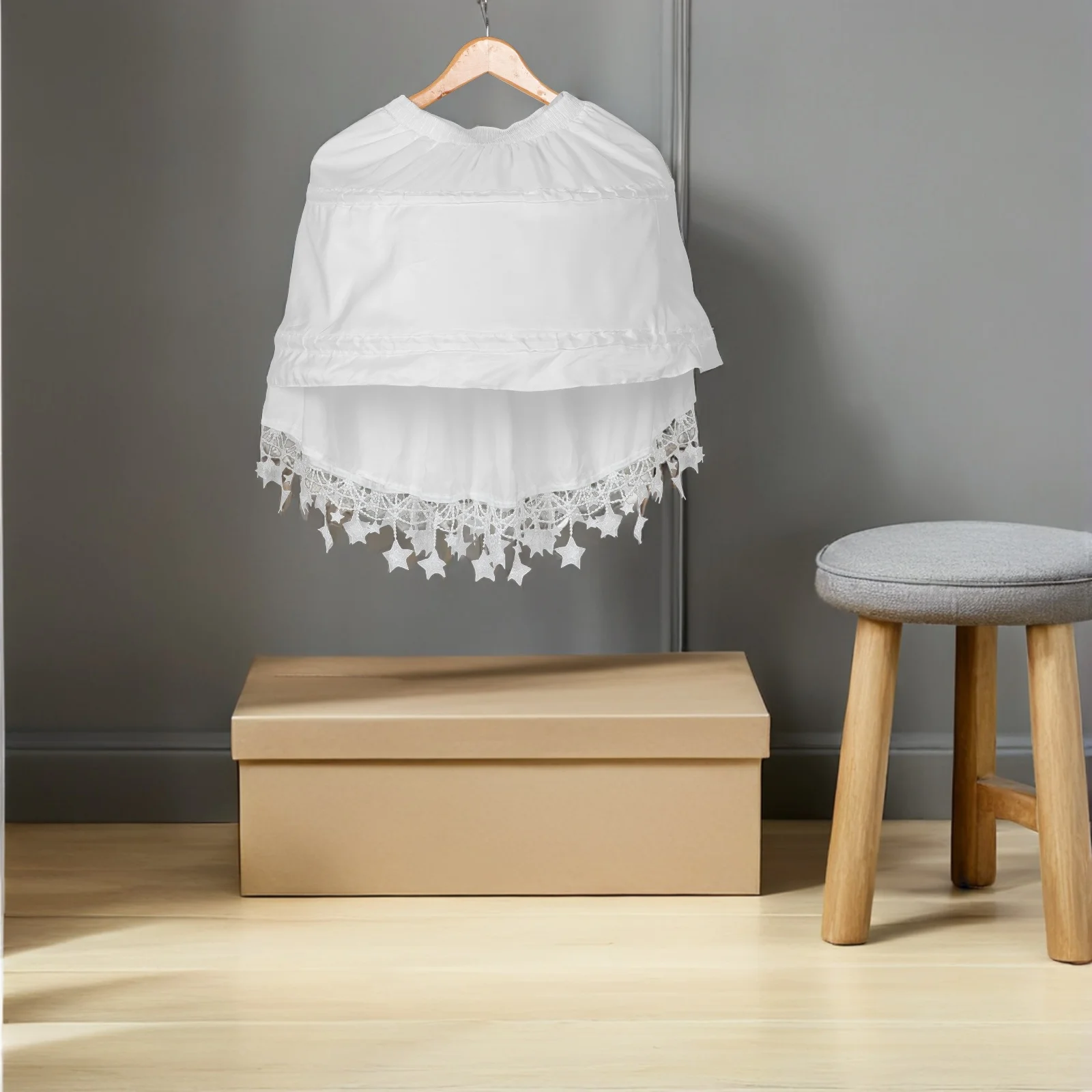 

Adjustable Bridal Petticoat White Tulle Hoop Skirt Structured Fishbone Support Floor Length Underskirt For Wedding Ball Gown