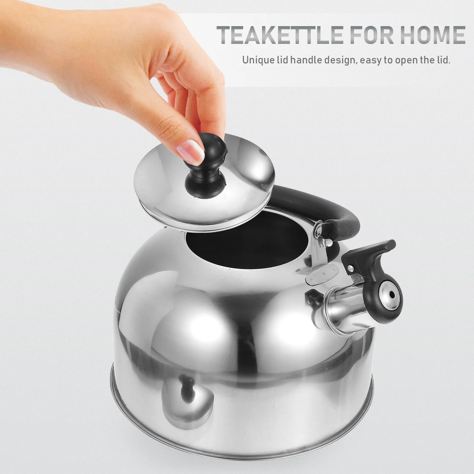 

Smart Kettle Boiling Water Vocalize Stainless Tea Silver Steel Whistling Teapot